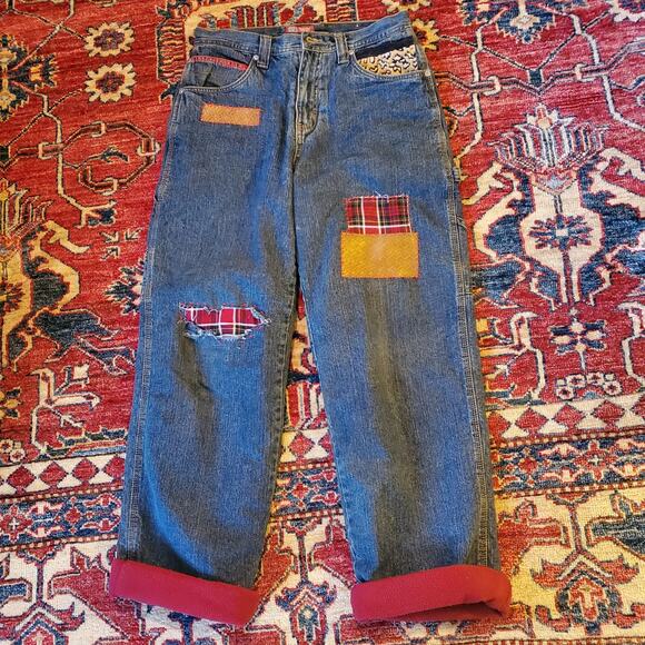Faded Glory Denim - Restyled Upcycled Fleece Lined Carpenter‎ Jeans Boyfriend Jeans Mens 32/30